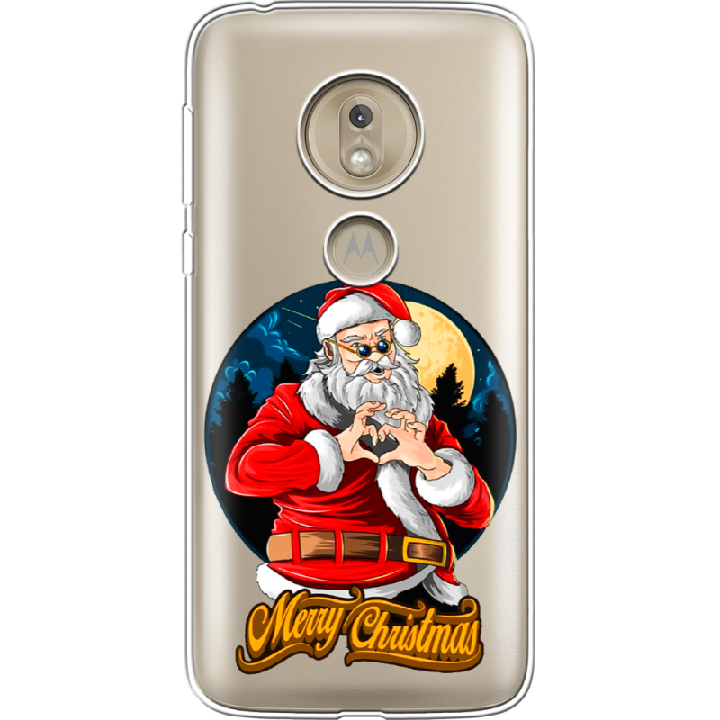 Прозрачный чехол Uprint Motorola Moto G7 Play XT1952 Cool Santa