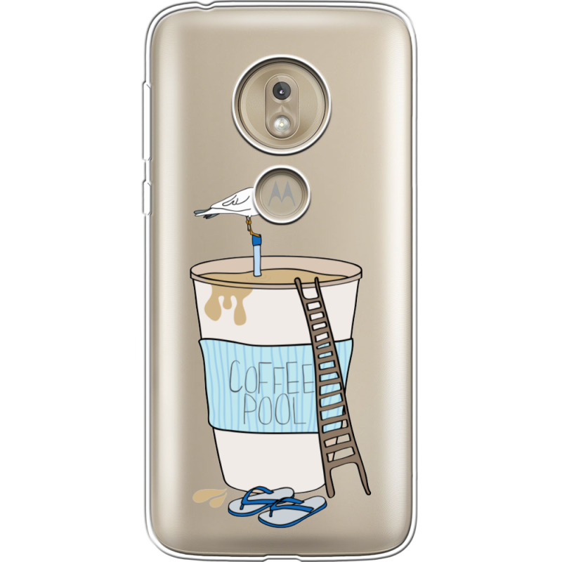Прозрачный чехол Uprint Motorola Moto G7 Play XT1952 Segull in Cofee Pool