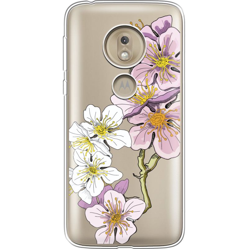 Прозрачный чехол Uprint Motorola Moto G7 Play XT1952 Cherry Blossom