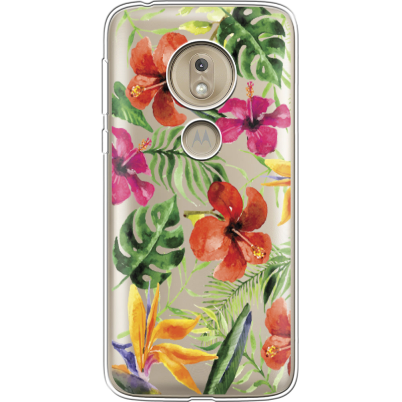 Прозрачный чехол Uprint Motorola Moto G7 Play XT1952 Tropical Flowers