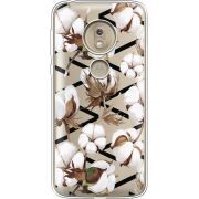 Прозрачный чехол Uprint Motorola Moto G7 Play XT1952 Cotton flowers