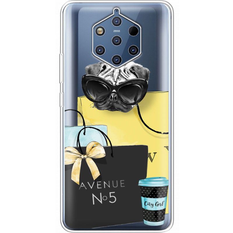 Прозрачный чехол Uprint Nokia 9 Fashion Pug