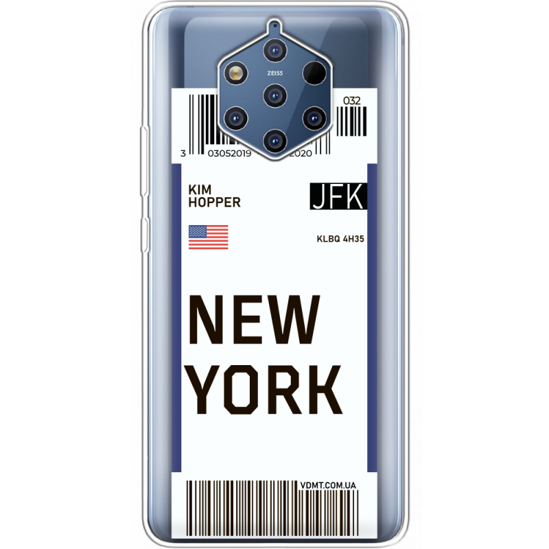 Прозрачный чехол Uprint Nokia 9 Ticket New York