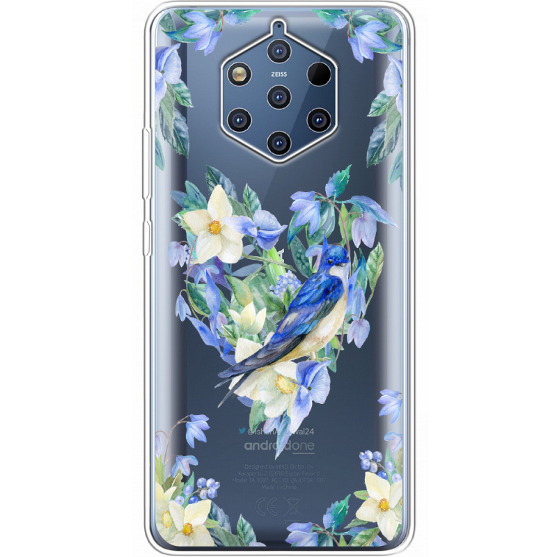 Прозрачный чехол Uprint Nokia 9 Spring Bird