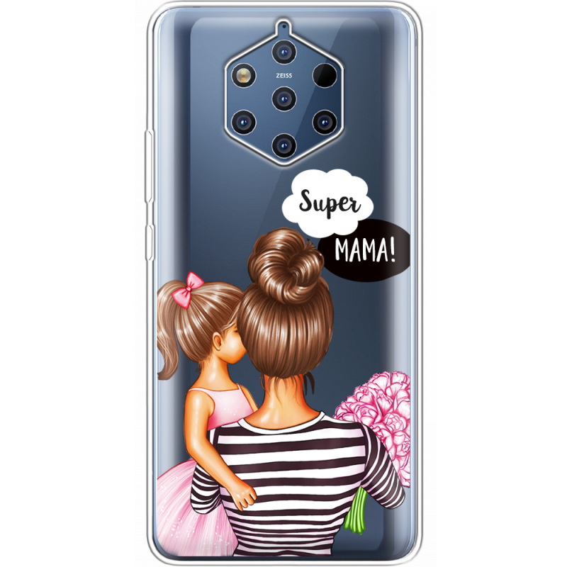 Прозрачный чехол Uprint Nokia 9 Super Mama and Daughter