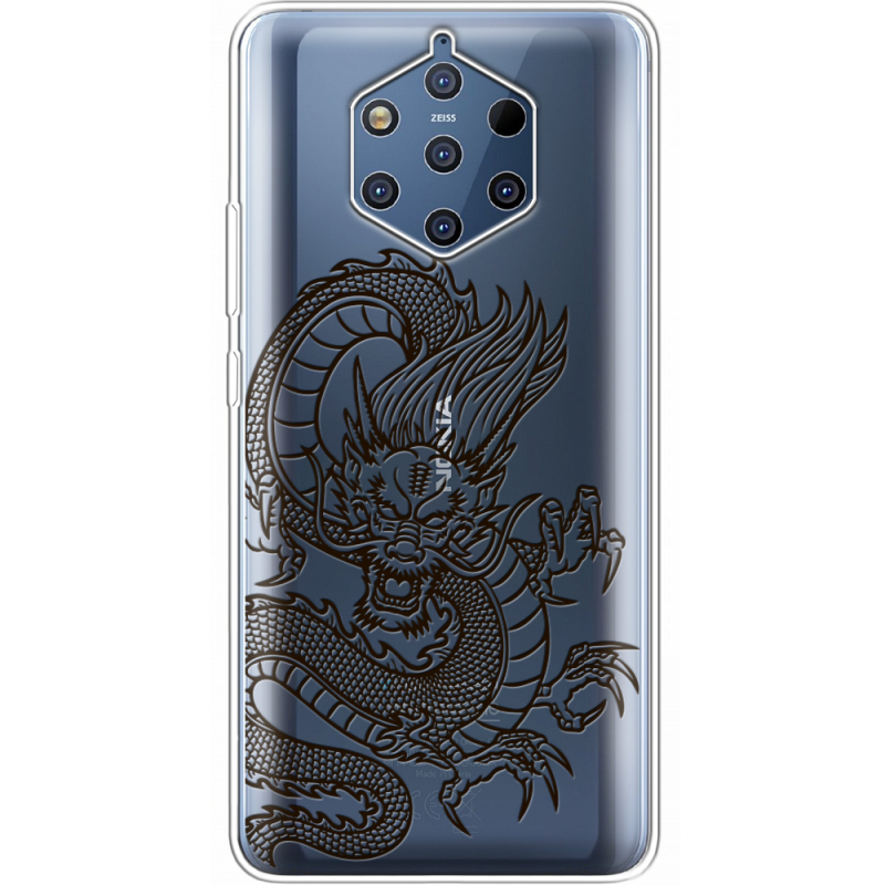 Прозрачный чехол Uprint Nokia 9 Chinese Dragon