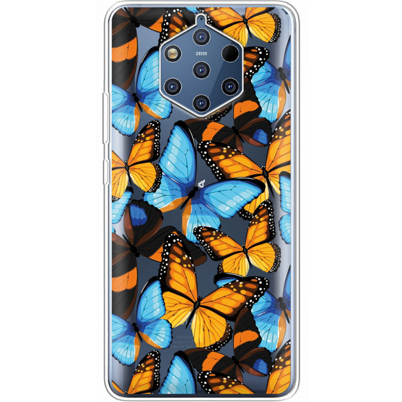 Прозрачный чехол Uprint Nokia 9 Butterfly Morpho