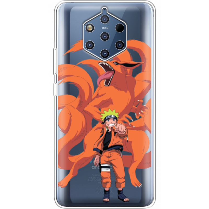 Прозрачный чехол Uprint Nokia 9 Naruto and Kurama