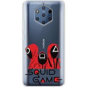 Прозрачный чехол Uprint Nokia 9 siquid game люди в красном