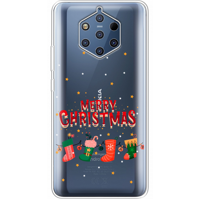 Прозрачный чехол Uprint Nokia 9 Merry Christmas