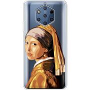 Прозрачный чехол Uprint Nokia 9 Девушка с жемчужной серёжкой
