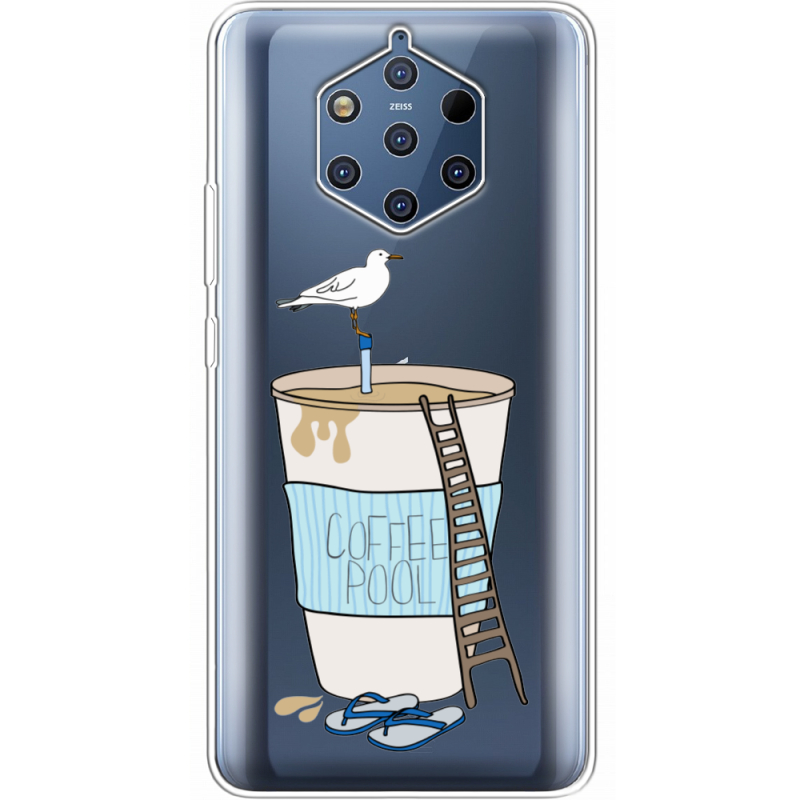 Прозрачный чехол Uprint Nokia 9 Segull in Cofee Pool