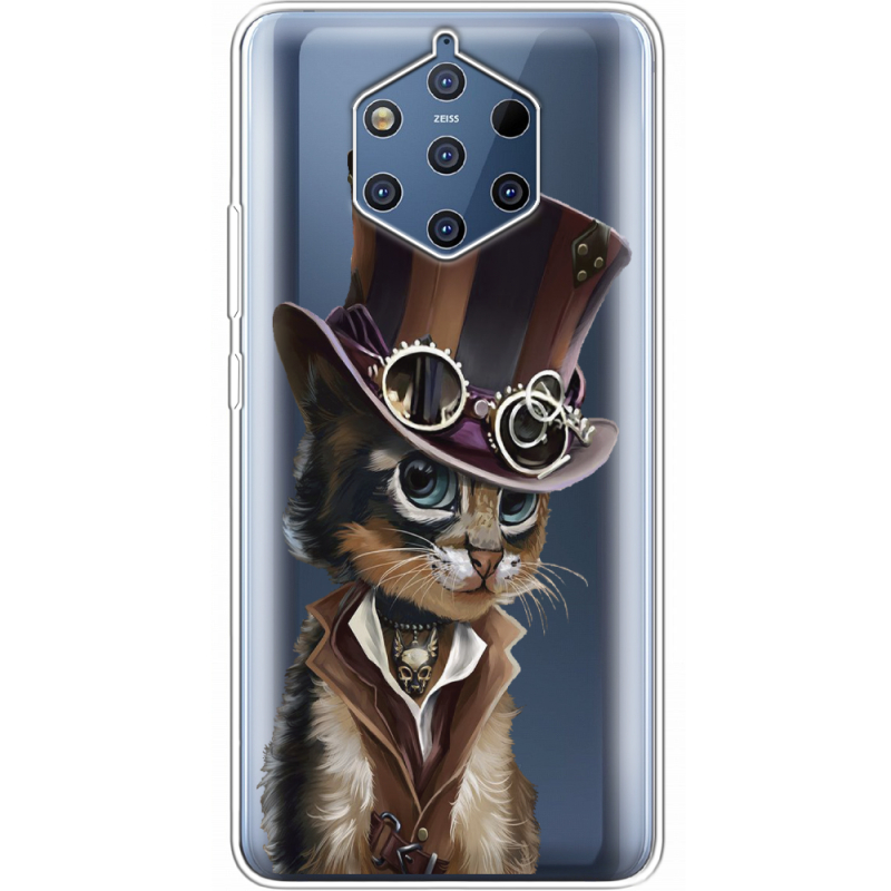 Прозрачный чехол Uprint Nokia 9 Steampunk Cat