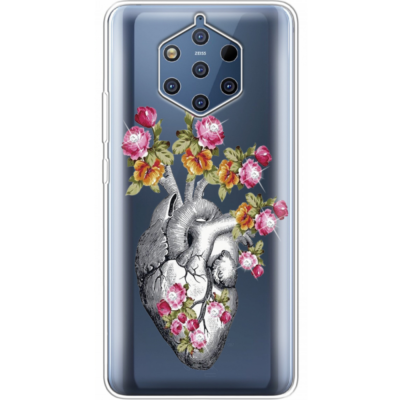Чехол со стразами Nokia 9 Heart