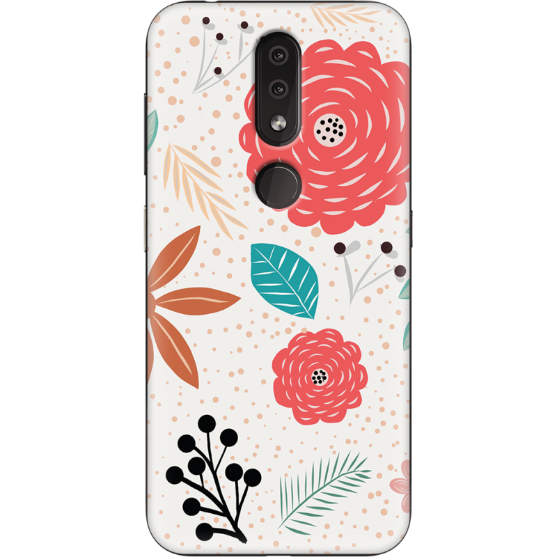 Чехол Uprint Nokia 4.2 Line Flowers