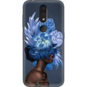 Чехол Uprint Nokia 4.2 Exquisite Blue Flowers