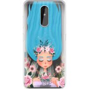 Прозрачный чехол Uprint Nokia 3.2 Blue Hair