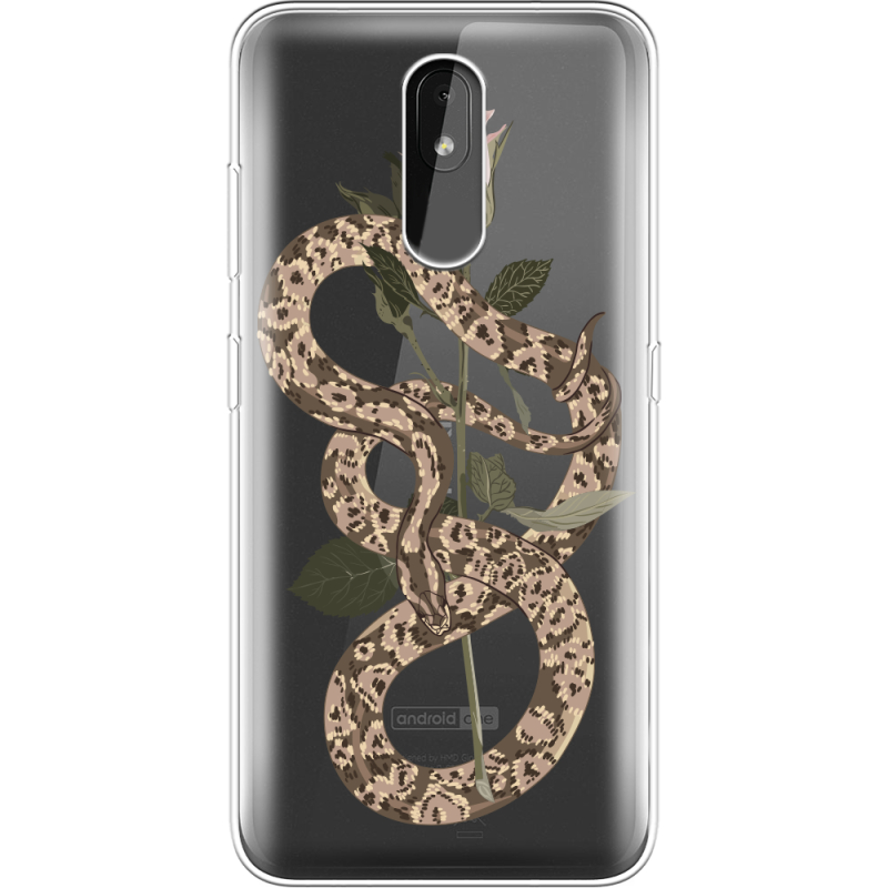 Прозрачный чехол Uprint Nokia 3.2 Glamor Snake