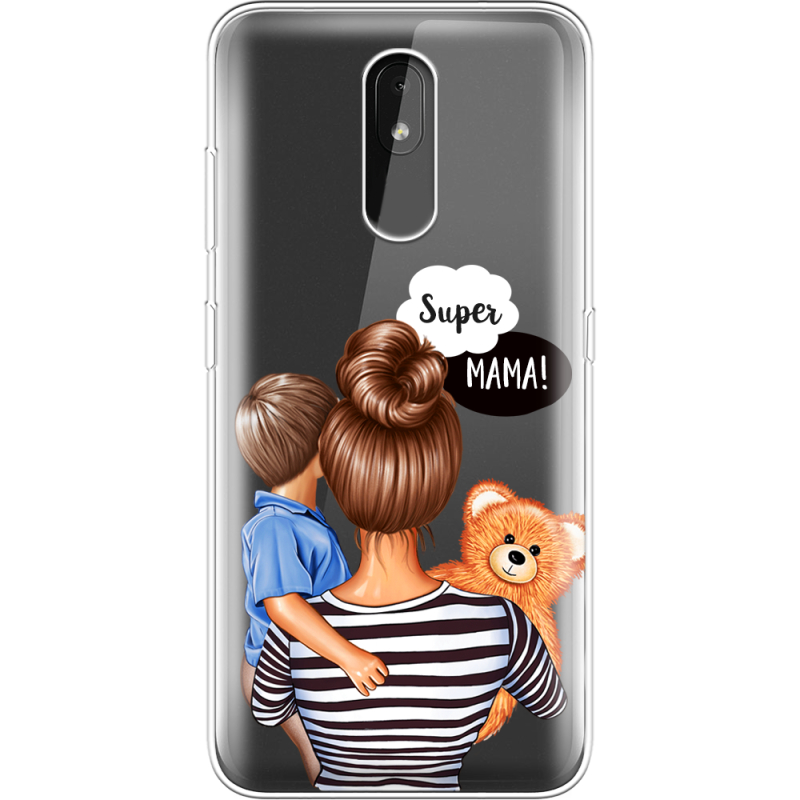 Прозрачный чехол Uprint Nokia 3.2 Super Mama and Son