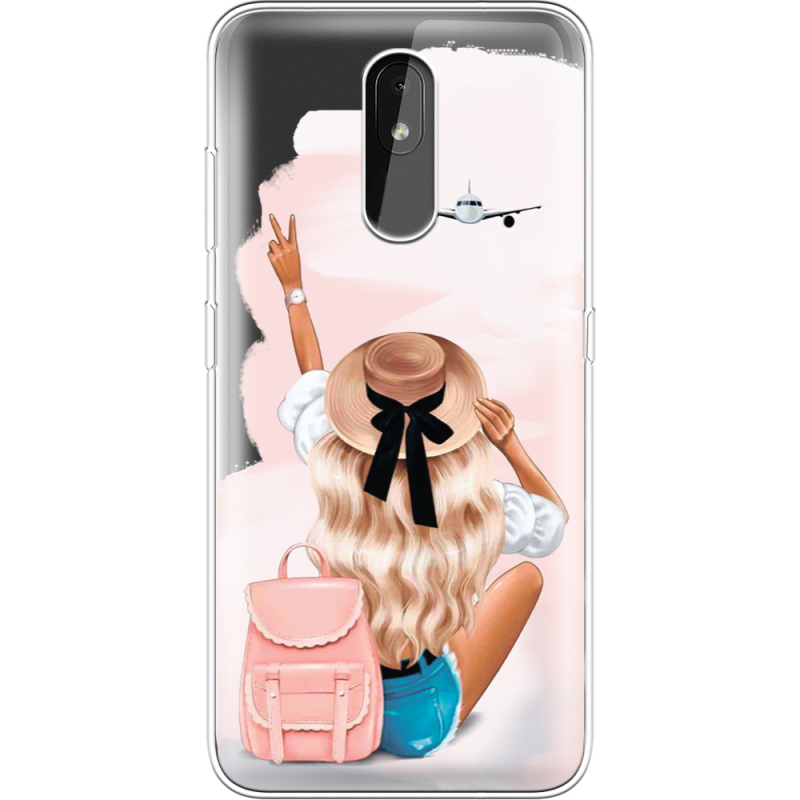 Прозрачный чехол Uprint Nokia 3.2 Travel Girl