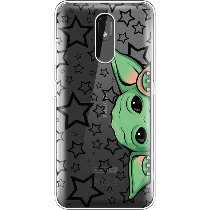 Прозрачный чехол Uprint Nokia 3.2 Baby Yoda