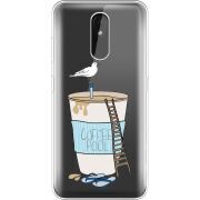 Прозрачный чехол Uprint Nokia 3.2 Segull in Cofee Pool