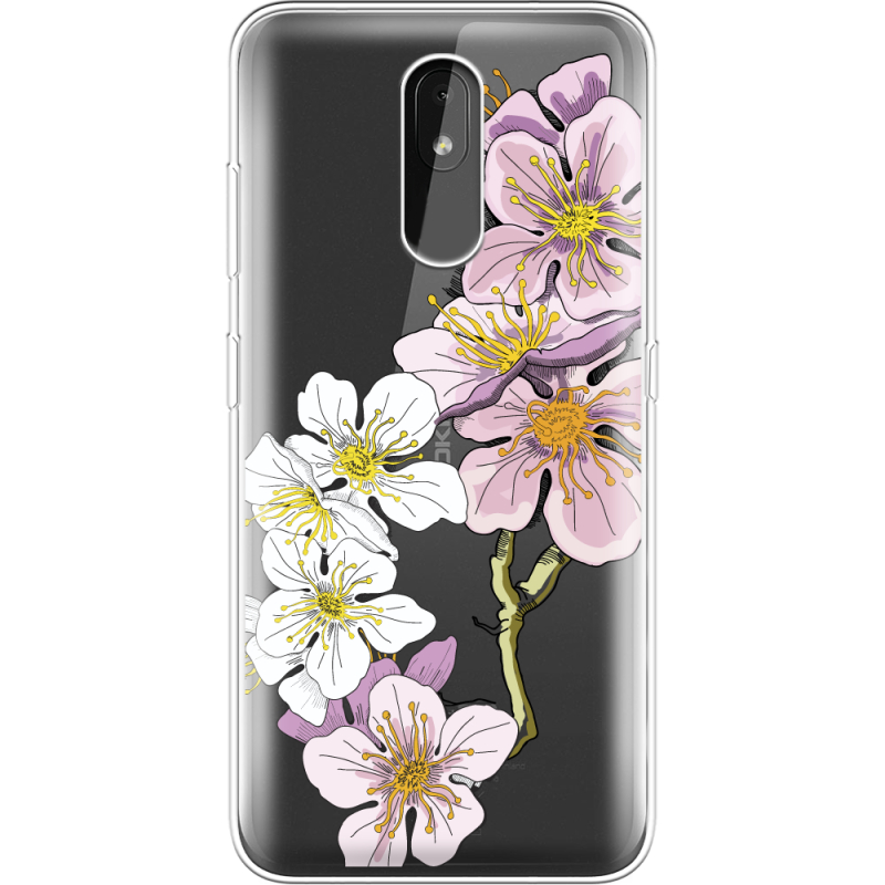 Прозрачный чехол Uprint Nokia 3.2 Cherry Blossom