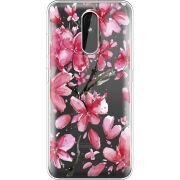 Прозрачный чехол Uprint Nokia 3.2 Pink Magnolia