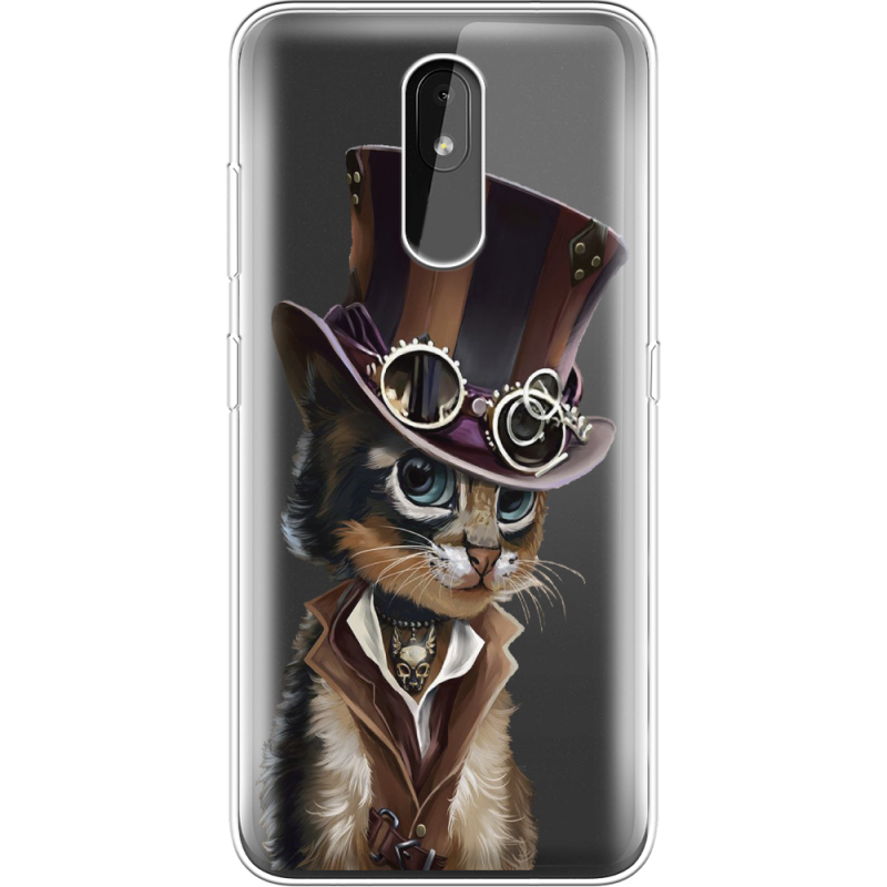 Прозрачный чехол Uprint Nokia 3.2 Steampunk Cat