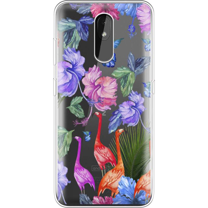 Прозрачный чехол Uprint Nokia 3.2 Flamingo