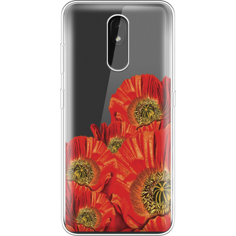 Прозрачный чехол Uprint Nokia 3.2 Red Poppies