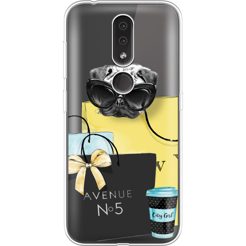 Прозрачный чехол Uprint Nokia 4.2 Fashion Pug