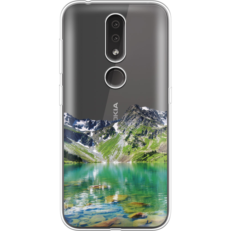 Прозрачный чехол Uprint Nokia 4.2 Green Mountain