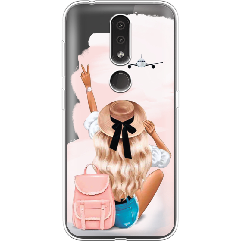 Прозрачный чехол Uprint Nokia 4.2 Travel Girl