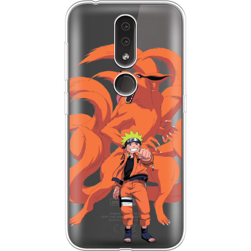 Прозрачный чехол Uprint Nokia 4.2 Naruto and Kurama