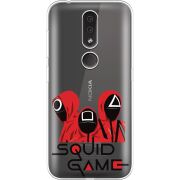 Прозрачный чехол Uprint Nokia 4.2 siquid game люди в красном