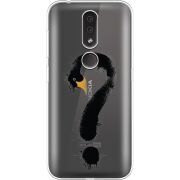 Прозрачный чехол Uprint Nokia 4.2 Swan question