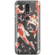 Прозрачный чехол Uprint Nokia 4.2 Japanese Koi Fish