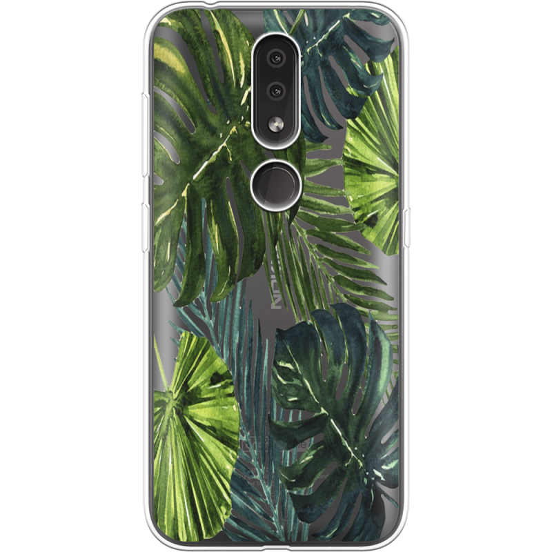 Прозрачный чехол Uprint Nokia 4.2 Palm Tree