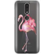 Прозрачный чехол Uprint Nokia 4.2 Floral Flamingo