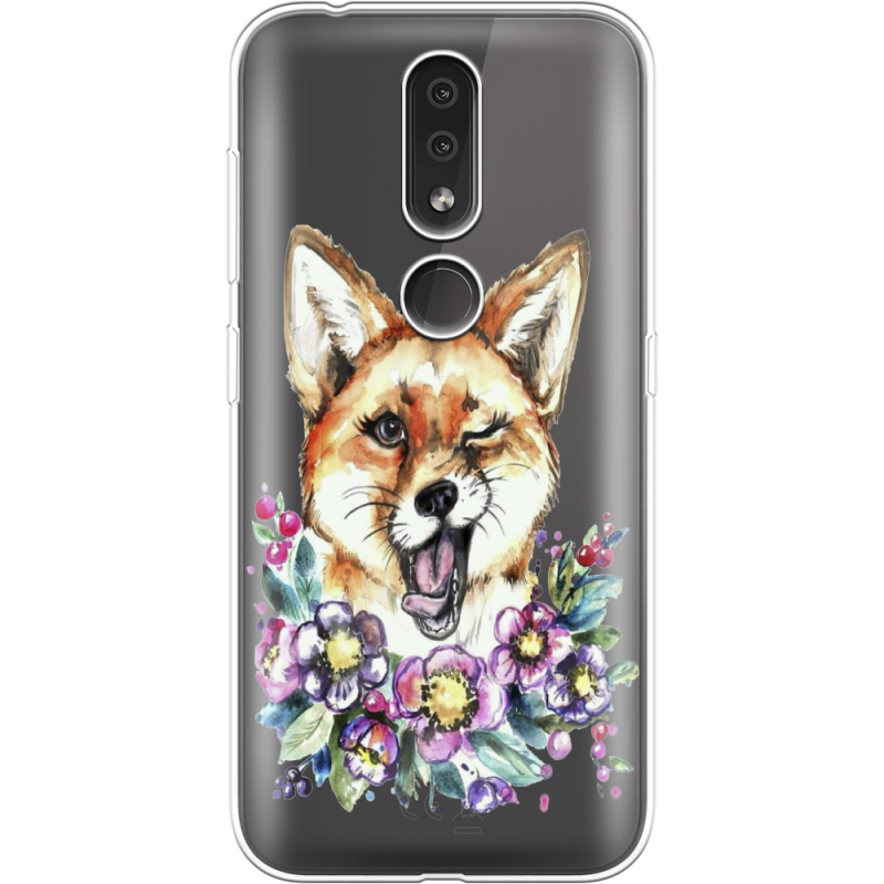 Прозрачный чехол Uprint Nokia 4.2 Winking Fox