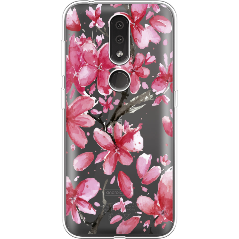 Прозрачный чехол Uprint Nokia 4.2 Pink Magnolia