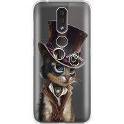 Прозрачный чехол Uprint Nokia 4.2 Steampunk Cat