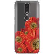 Прозрачный чехол Uprint Nokia 4.2 Red Poppies