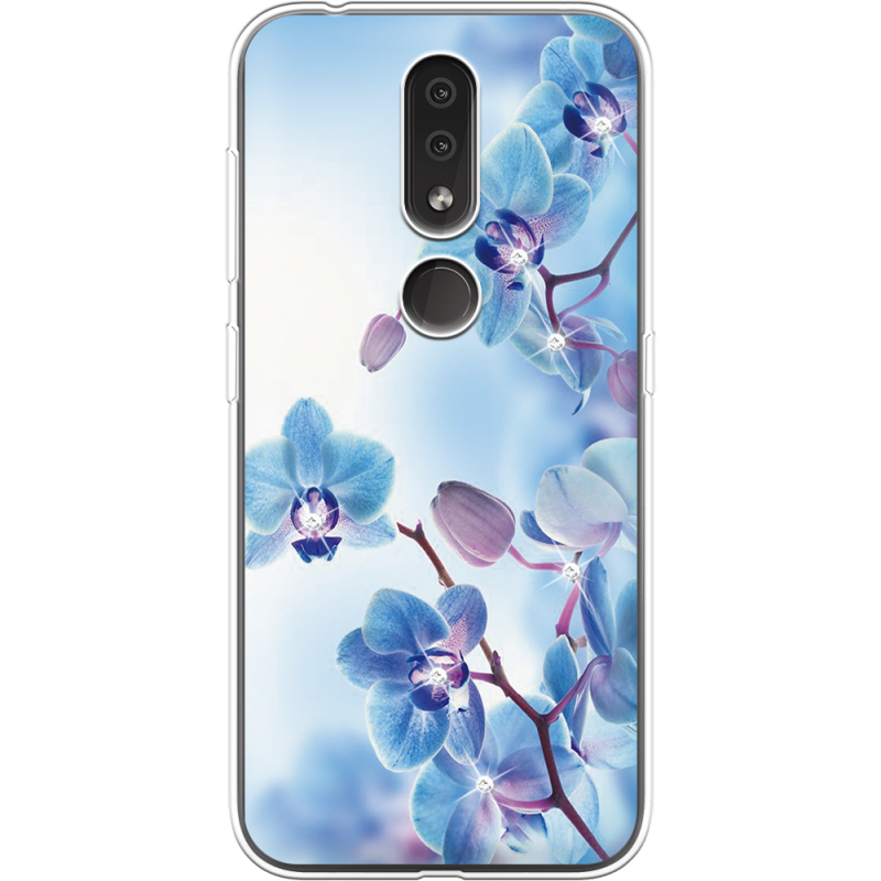 Чехол со стразами Nokia 4.2 Orchids