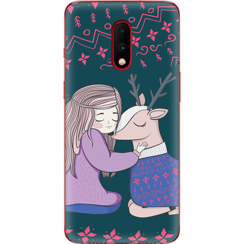 Чехол Uprint OnePlus 7 Girl and deer