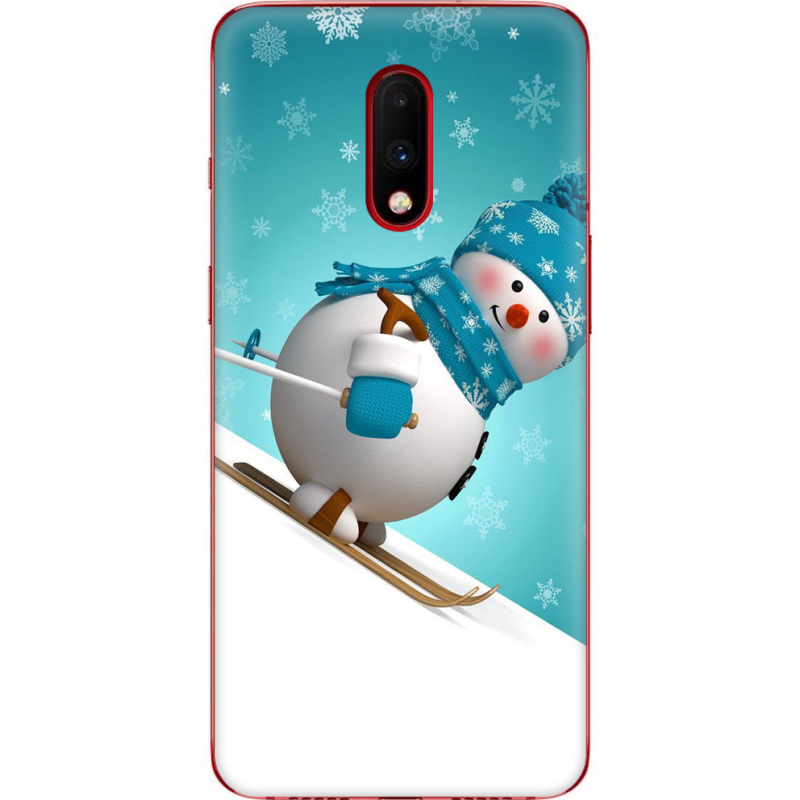 Чехол Uprint OnePlus 7 Skier Snowman