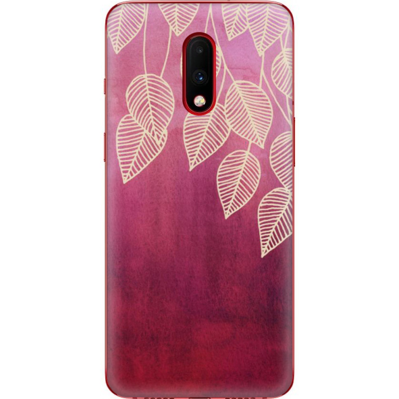 Чехол Uprint OnePlus 7 Gold Leaves