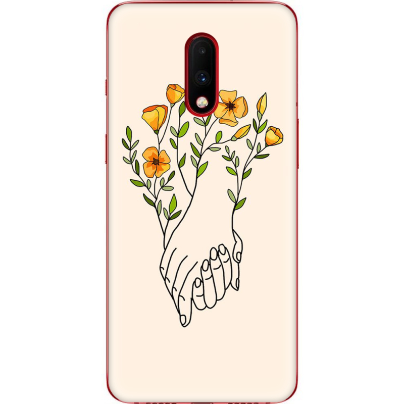 Чехол Uprint OnePlus 7 Flower Hands