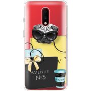 Прозрачный чехол Uprint OnePlus 7 Fashion Pug
